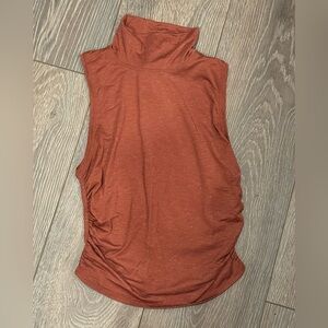 lululemon athletica rust mockneck tank